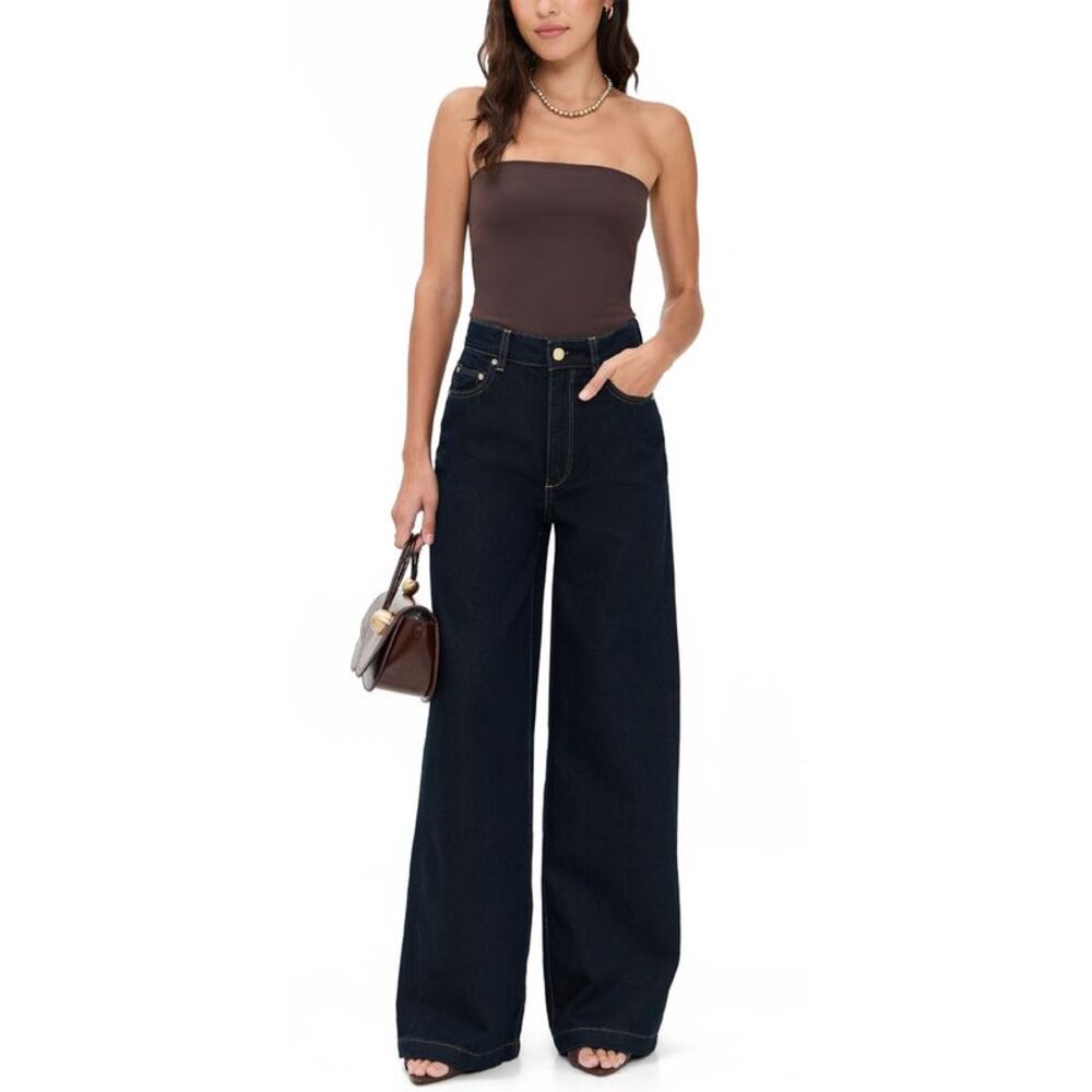 DL1961 Womens Jeans 30 Hepburn High Rise Wide Leg Jeans Ventura $229 - Picture 6 of 6